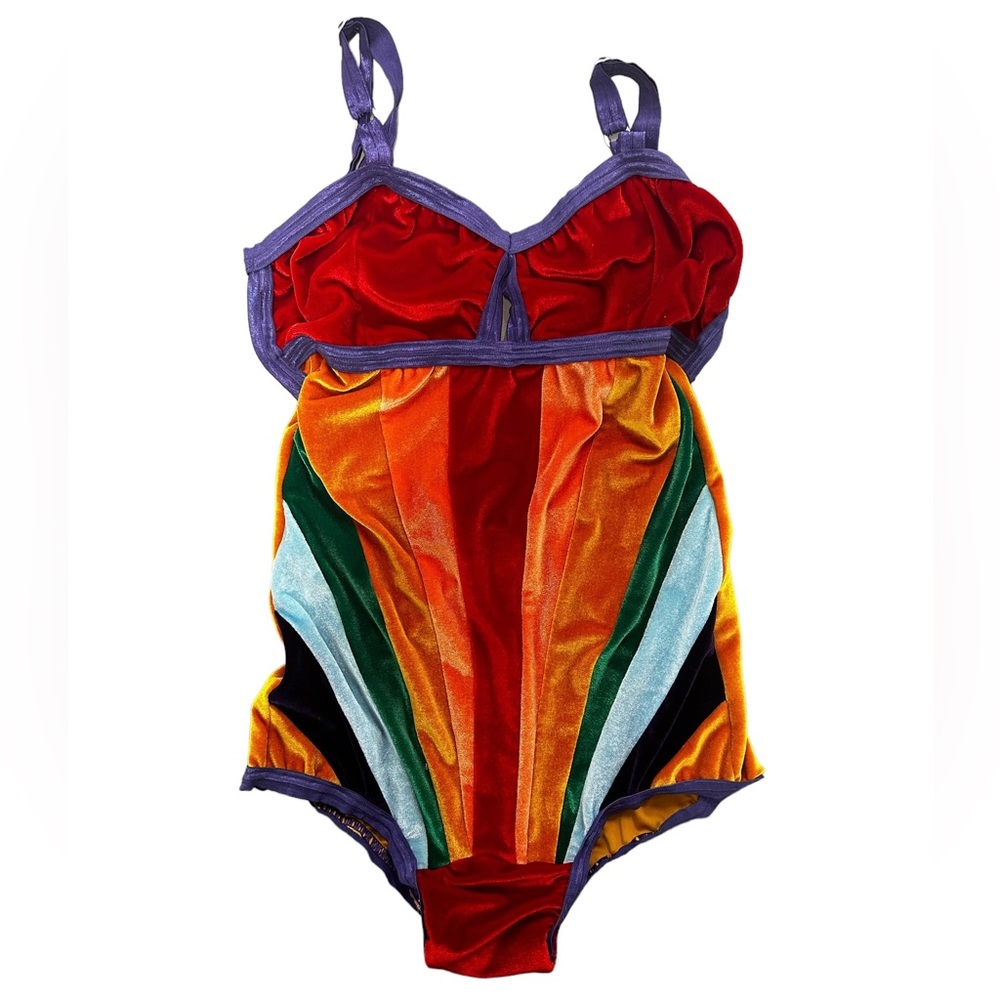 Solstice Intimates Rainbow Pride - Velvet Romper XL